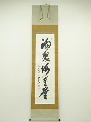 大徳寺　藤田寛道筆　「福寿海無量」一行書　肉筆紙本掛軸（共箱）